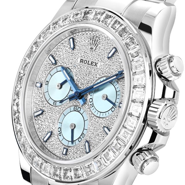 Rolex Daytona - Ice Blue Diamond Dial & Bracelet Strap
